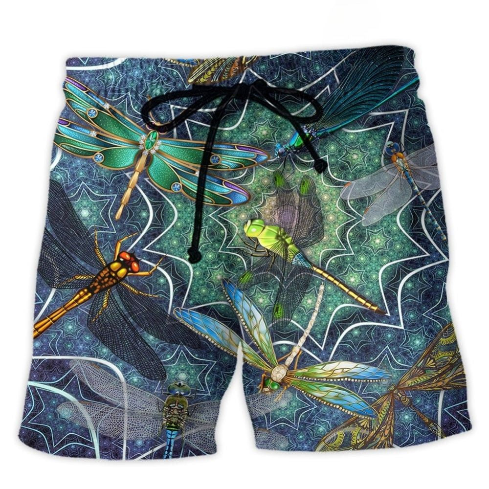 Dragonfly Love Life Nature Art – Beach Short