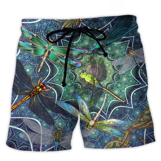 Dragonfly Love Life Nature Art – Beach Short