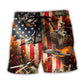 Combat Aircraft Power Flight Art – Beach Short