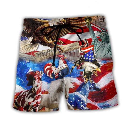 Happy Animals USA Independence Day – Beach Short