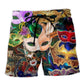 Mardi Gras Feather Party Art – Beach Short