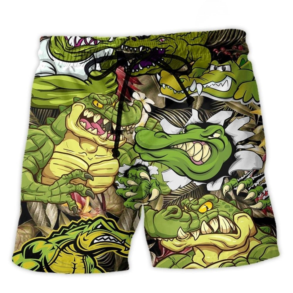 Crocodile Feeling The Vibe Art – Beach Short