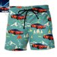 Car Driving Through Mountain Road Custom Photo - Beach Short