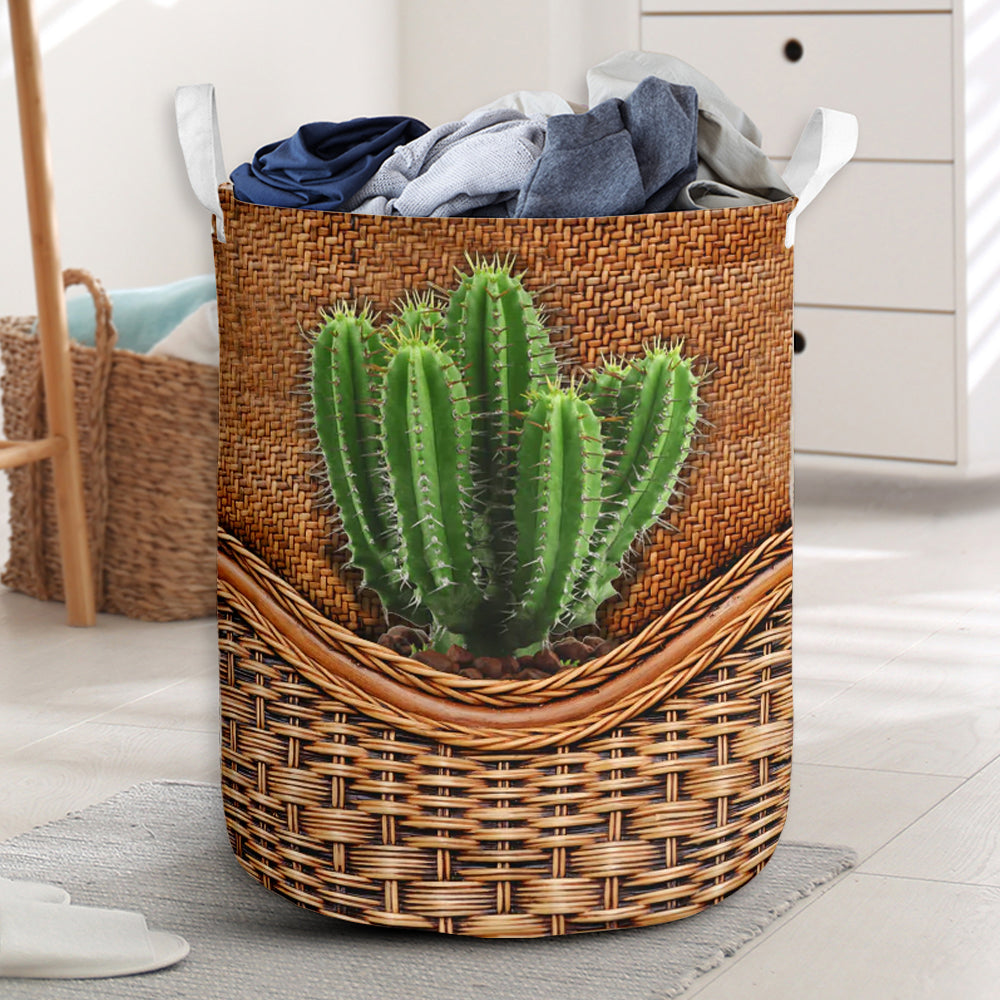 Cactus Rattan Teaxture - Laundry Basket - Owls Matrix LTD