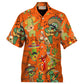 Cactus Love Music Orange Graphic – Hawaiian Shirt