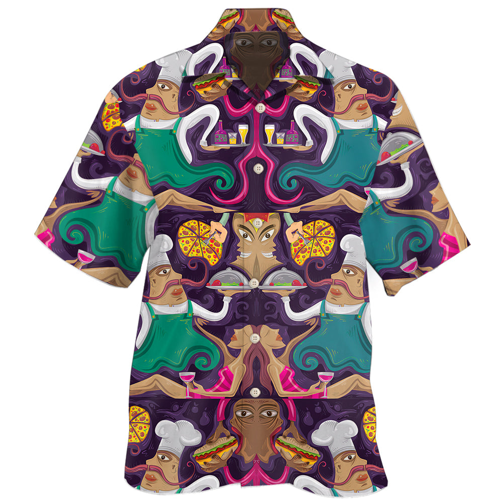 Pizza Chef Food Art Design – Hawaiian Shirt