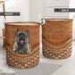 Cairn Terrier Dog Rattan Teaxture - Laundry Basket - Owls Matrix LTD