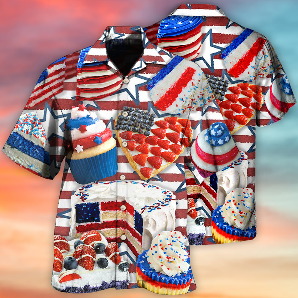 Independence Day Cake Celebration – Hawaiian Shirt