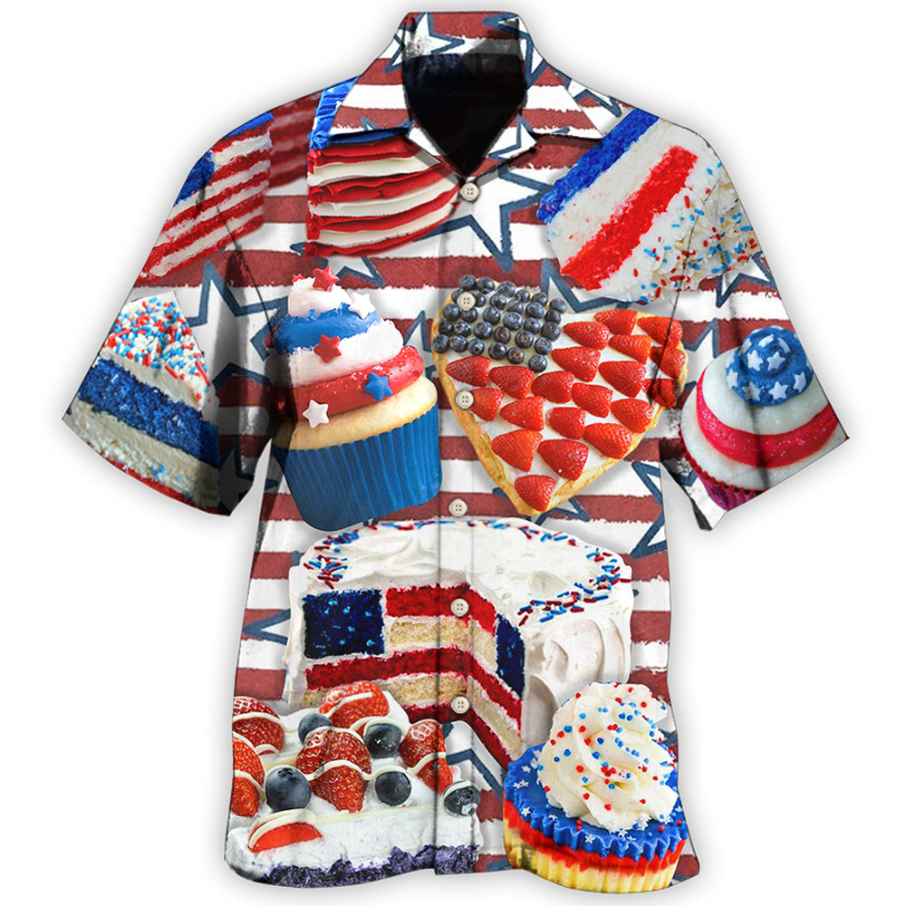 Independence Day Cake Celebration – Hawaiian Shirt