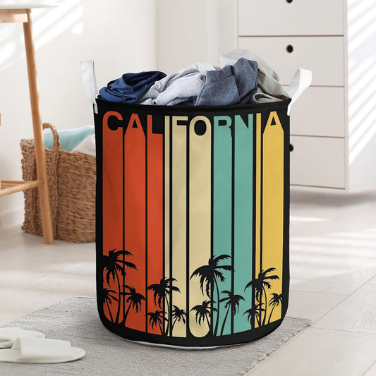 California vintage beach summer - Laundry basket - LAUB03LIN020322-Owls Matrix