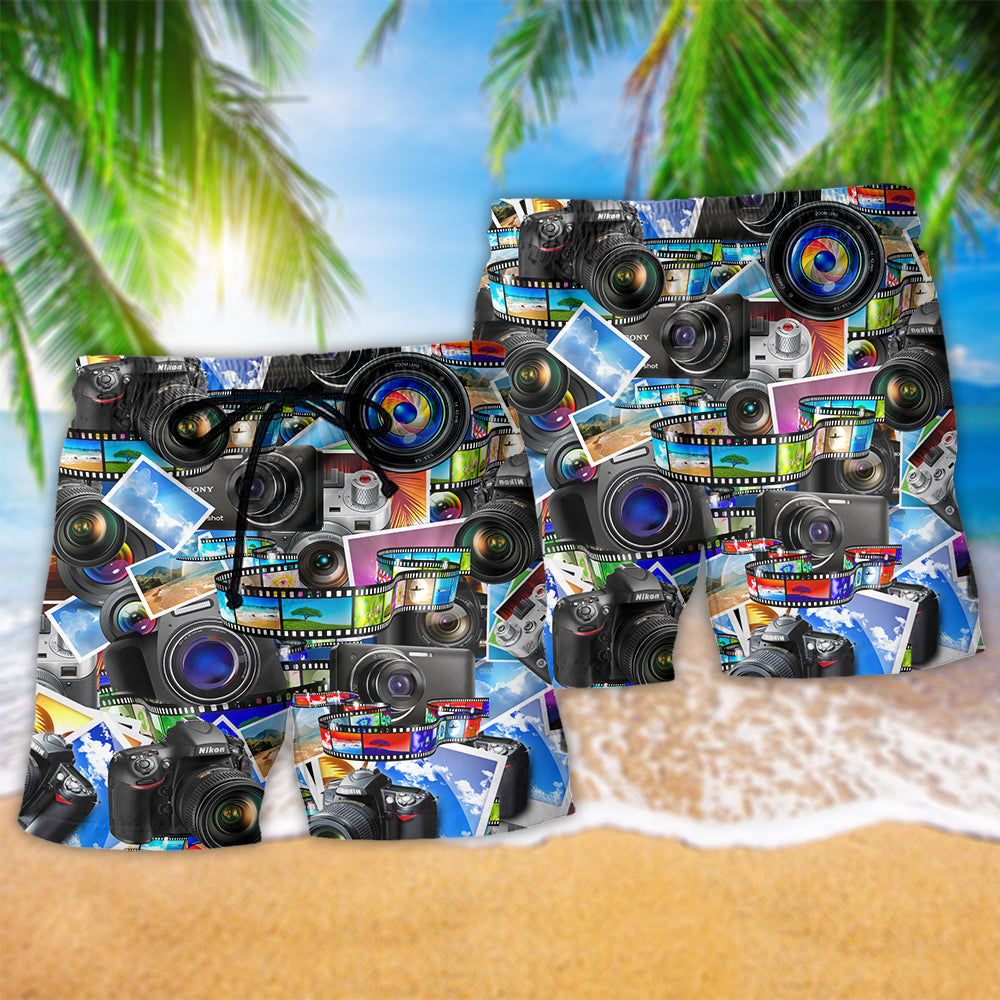 Retro Camera Love Life – Beach Short