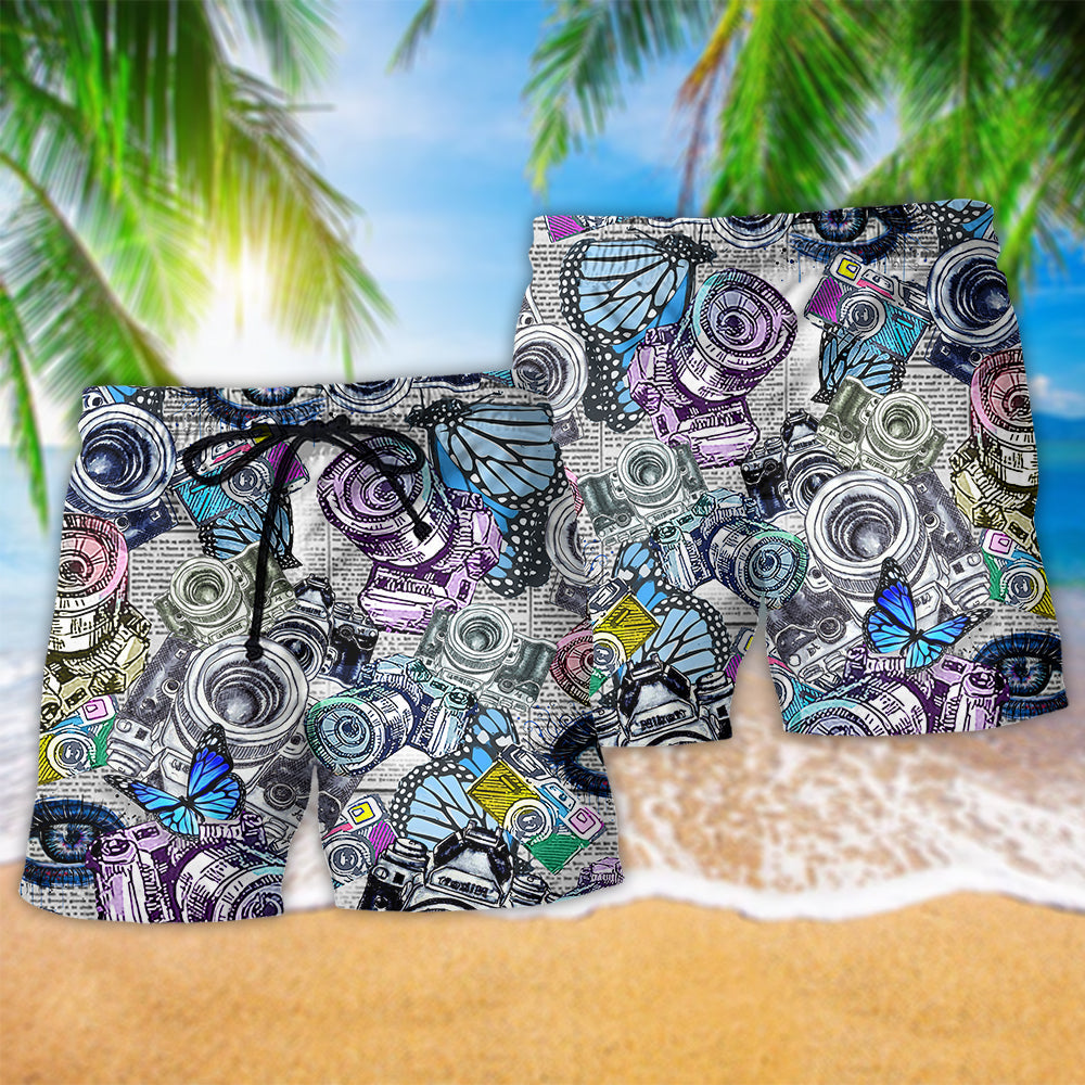 Camera Lover Creative Art – Beach Short