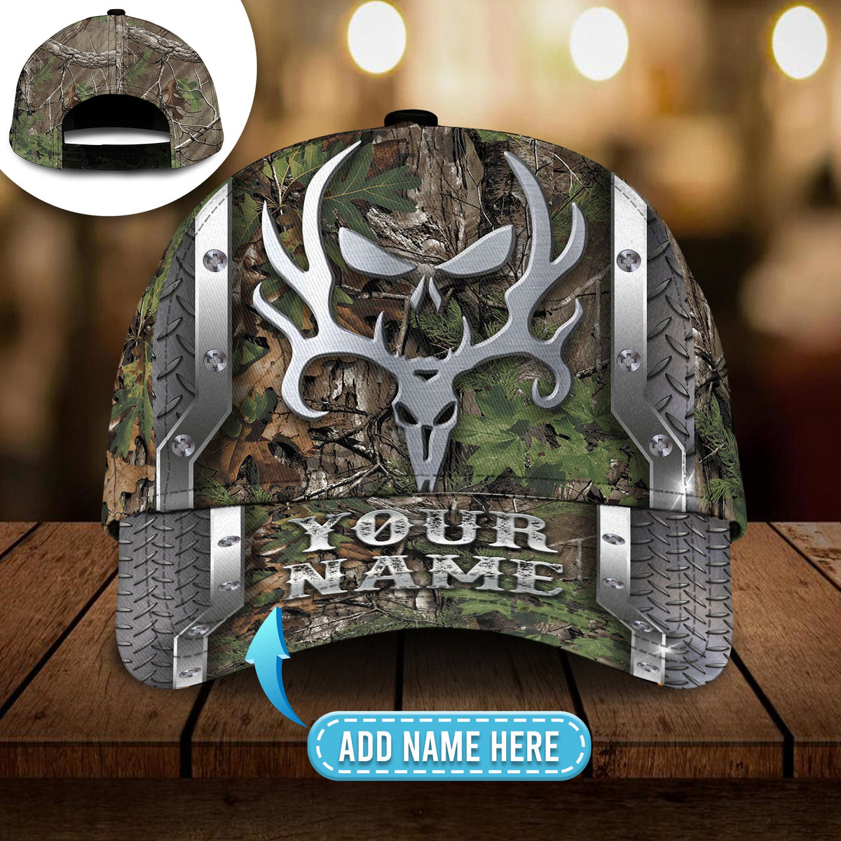 Camouflage Deer Skull Personalized – Classic Cap