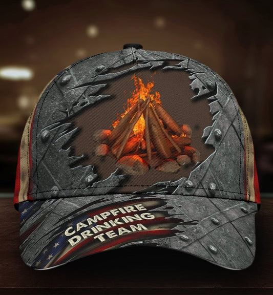 Campfire Drinking Team Camping Fun Style – Classic Cap