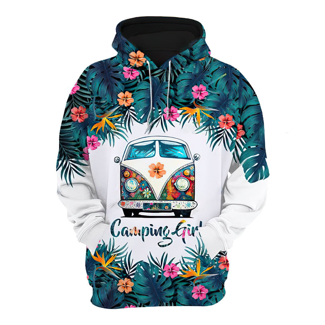 Camping Girl Art – 3D Hoodie