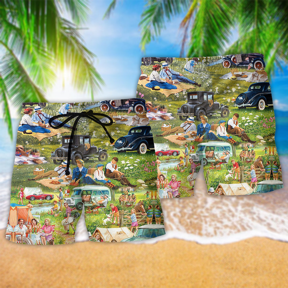 Camping Picnic Time Happy Outdoor – Beach Short