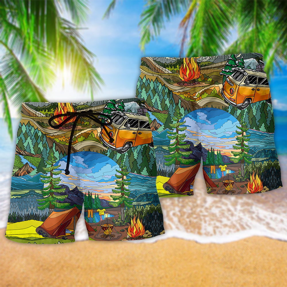 Camping Life Is Best Art – Beach Short