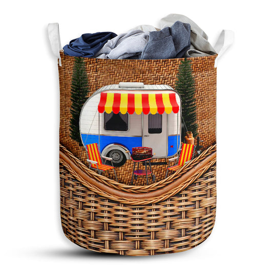 S: 17.72”x13.78” (45x35 cm) Camping Rattan Teaxture - Laundry Basket - Owls Matrix LTD