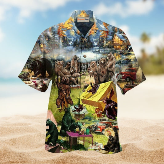 Camping Worst Case Scenario Bears Eat You Edition – Hawaiian Shirt