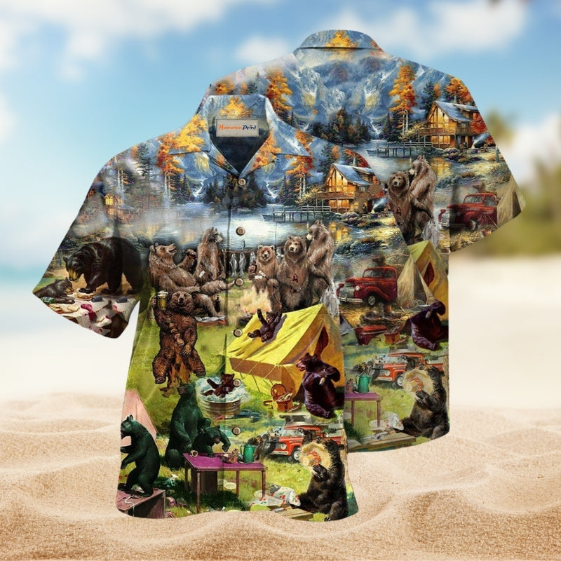 Camping Worst Case Scenario Bears Eat You Edition – Hawaiian Shirt