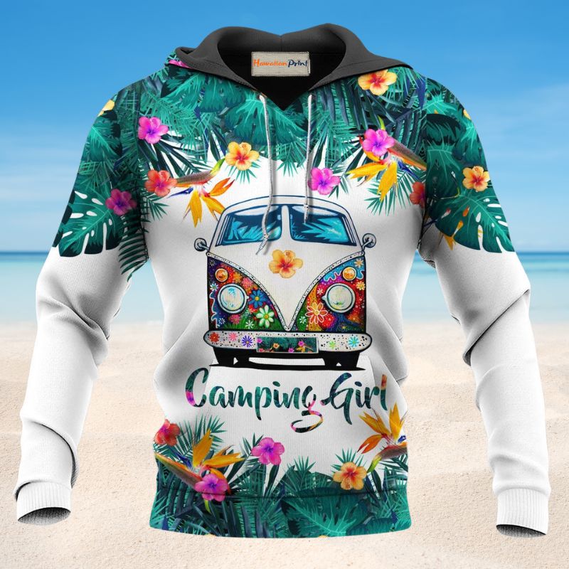Camping Girl Loves Camping - 3D Hoodie