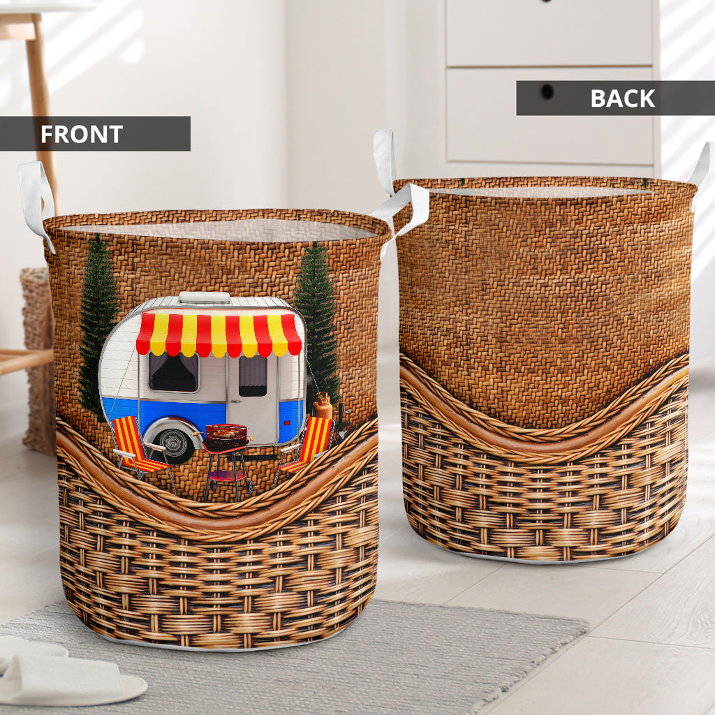 Camping Rattan Teaxture - Laundry Basket - Owls Matrix LTD