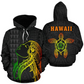 Hula Girl Turtle Hibiscus Art - 3D Hoodie