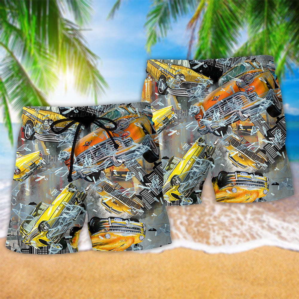 Taxi Humor Graphic – Beach Short