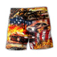 Car Fire Independence Day Art – Beach Short