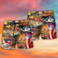 Car Racing Independence Day Style – Beach Short