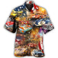 Patriotic Car Racing Independence - Hawaiian Shirt