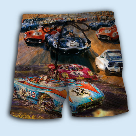 Car Racing Enthusiast Lifestyle – Beach Short