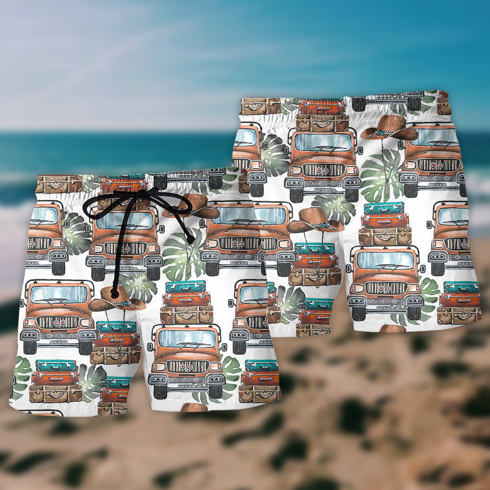 Travel Car And Luggage Adventure – Beach Short