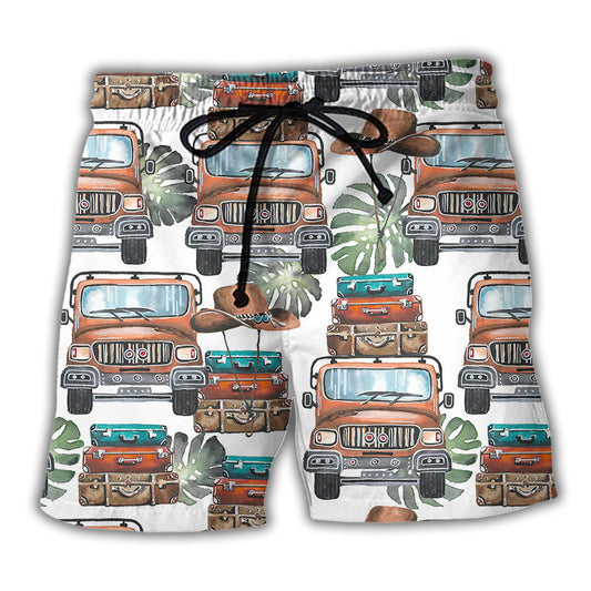 Travel Car And Luggage Adventure – Beach Short