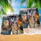 Old Castle Memories Scenic Landscape – Beach Short