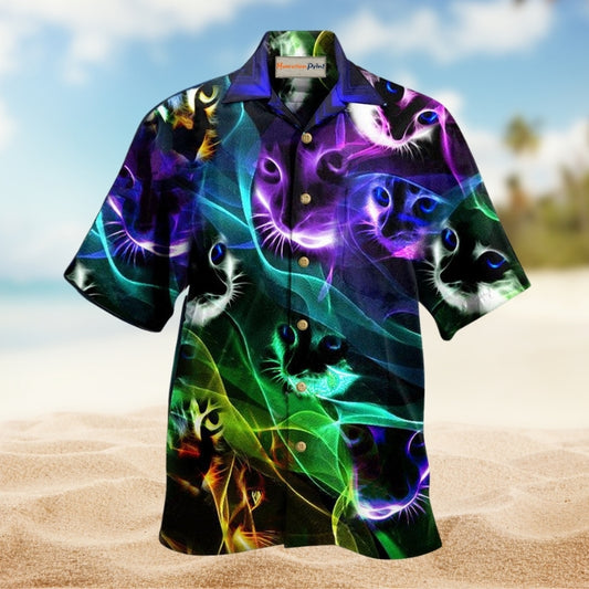 Cat Awesome Flash Neon Style Limited Edition – Hawaiian Shirt