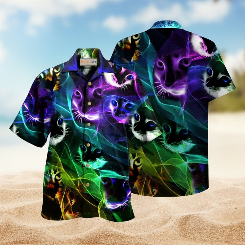 Cat Awesome Flash Neon Style Limited Edition – Hawaiian Shirt