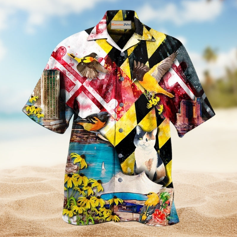 Cat Beautiful Maryland State Limited Edition – Hawaiian Shirt