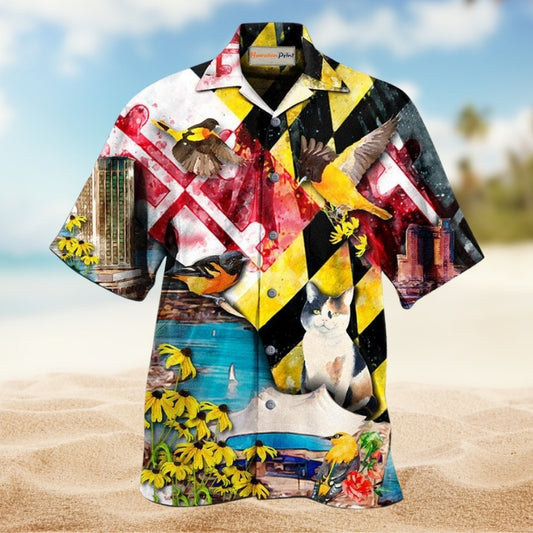 Cat Beautiful Maryland State Limited Edition – Hawaiian Shirt