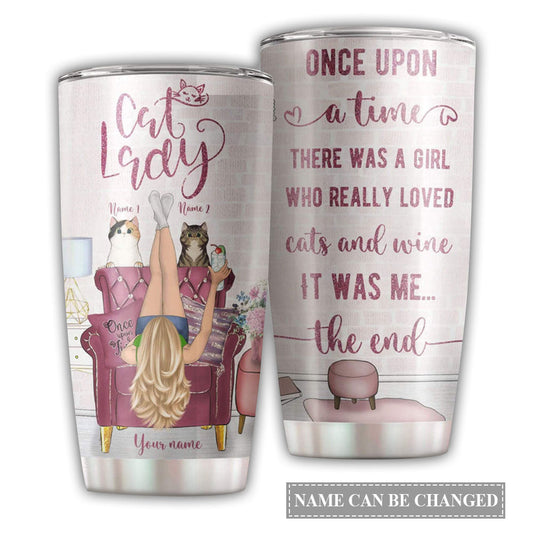 Cat Lady Personalized 20 Oz Tumbler For Travel Gifts