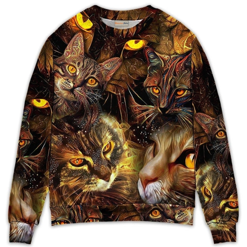 Cat Lightning Art Lover Style – Sweater - Ugly Christmas Sweater