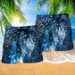 Blue Neon Cat Love – Beach Short