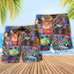 Colorful Cat Love Life Art - Beach Short