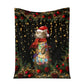 Black Cat Meowy Christmas 50 x 60 Inch Flannel Blanket For Cozy Bedroom And Sofa Decor