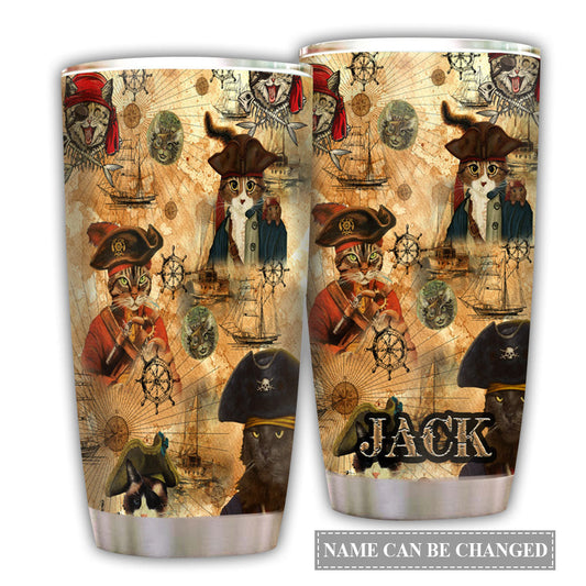 Cat Pirates Personalized 20 Oz Tumbler For Travel Gifts