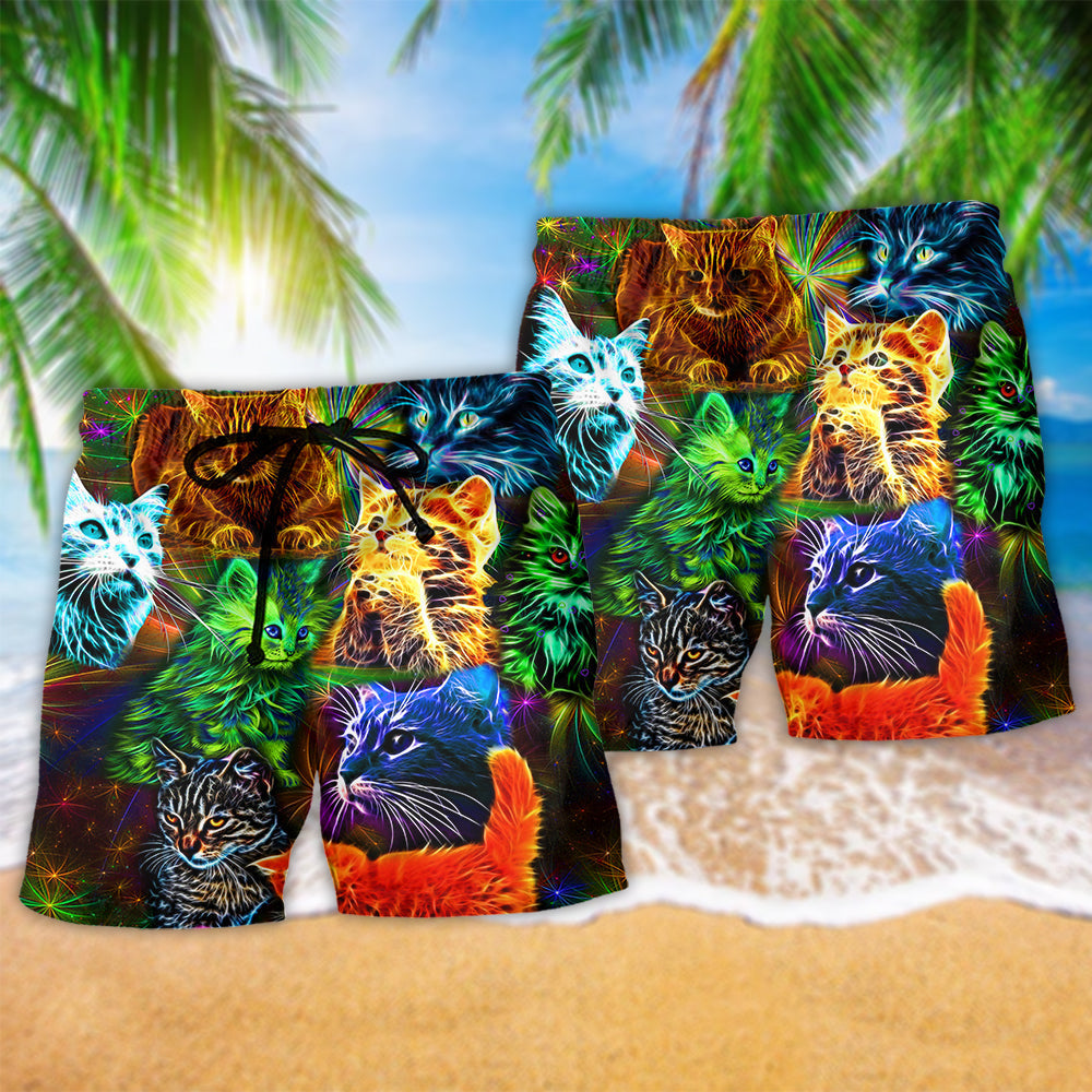 Dreamy Cat Art – Beach Short