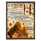 Cat To My Mom Cat In My Life 50 x 60 Inch Flannel Blanket For Cozy Bedroom And Sofa Decor