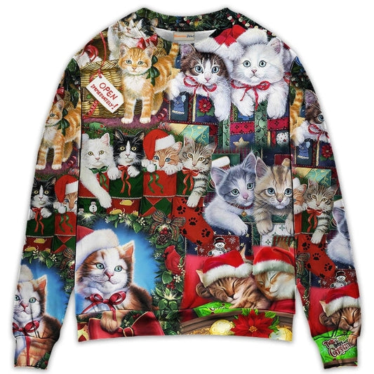 Cat Christmas Tree Merry Xmas – Sweater - Ugly Christmas Sweater