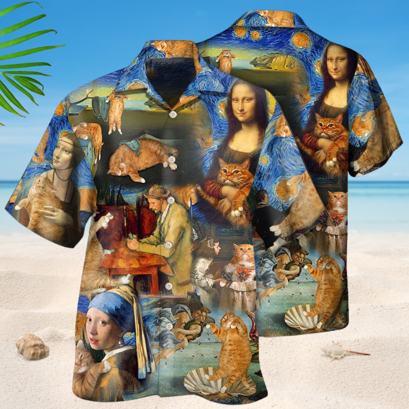 Cat Lover Art Style – Hawaiian Shirt