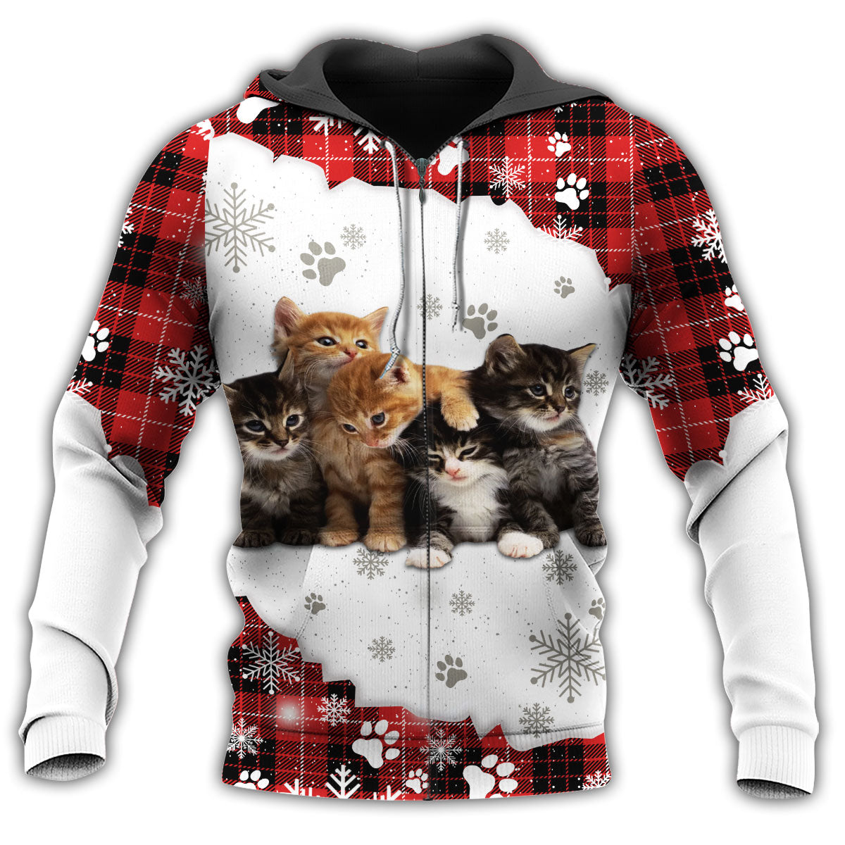 Cat Loves Snow Cute Style - 3D Hoodie2